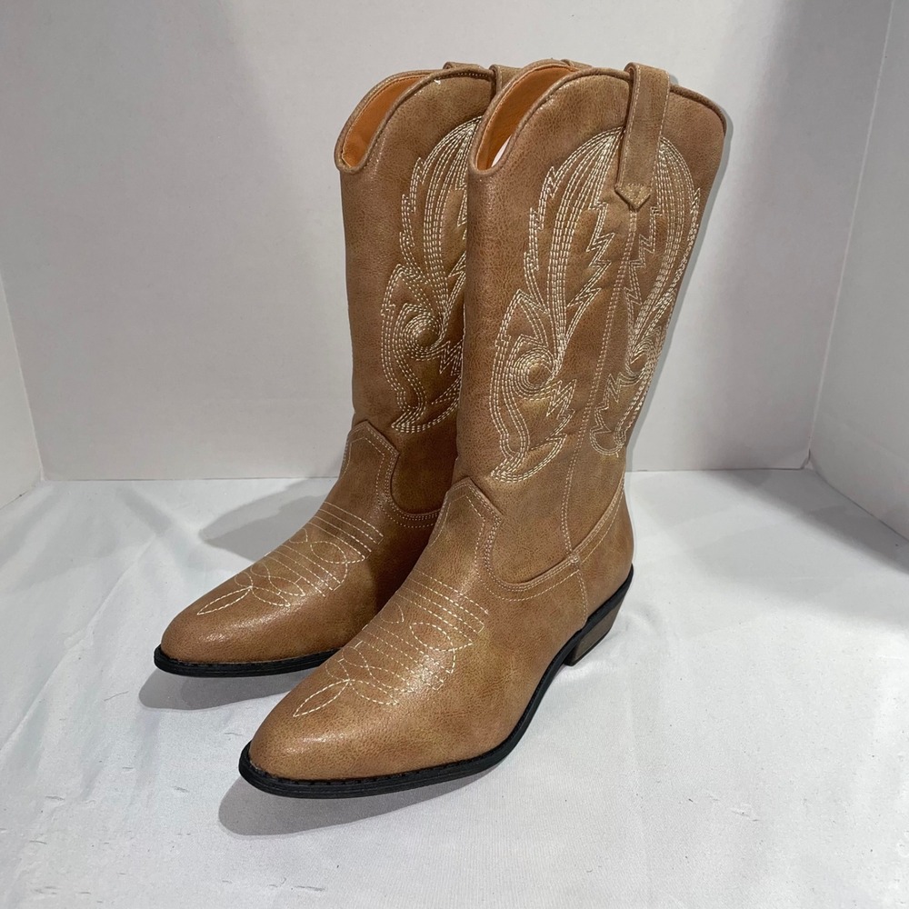 Coconuts by Matisse Gaucho Tan Western Cowboy Boots Pointed Toe Women 7M